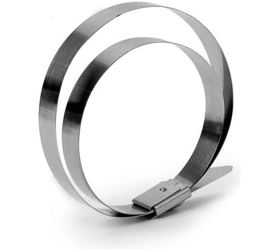 Изображение товара Хомут HLT AISI 304 из нержавеющей стали крепежный под двойной обхват 12x1400 упаковка 50 шт. 084-01-709