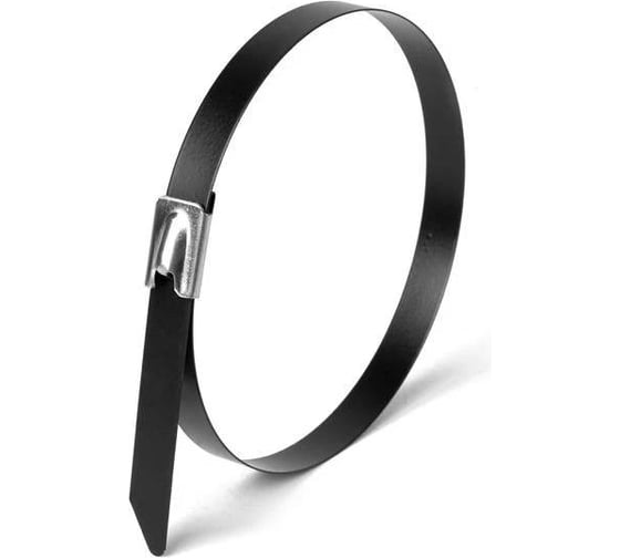 Изображение товара Хомут HLT AISI 316 из нержавеющей стали с полимерным покрытием 12x1000 упаковка 100 шт. 084-01-529