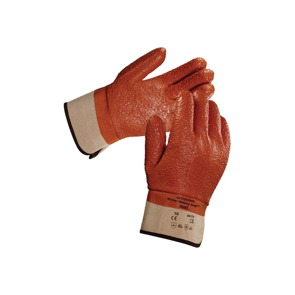Зимние перчатки от механических повреждений Ansell жаропрочные антипорезные перчатки от механических повреждений ansell