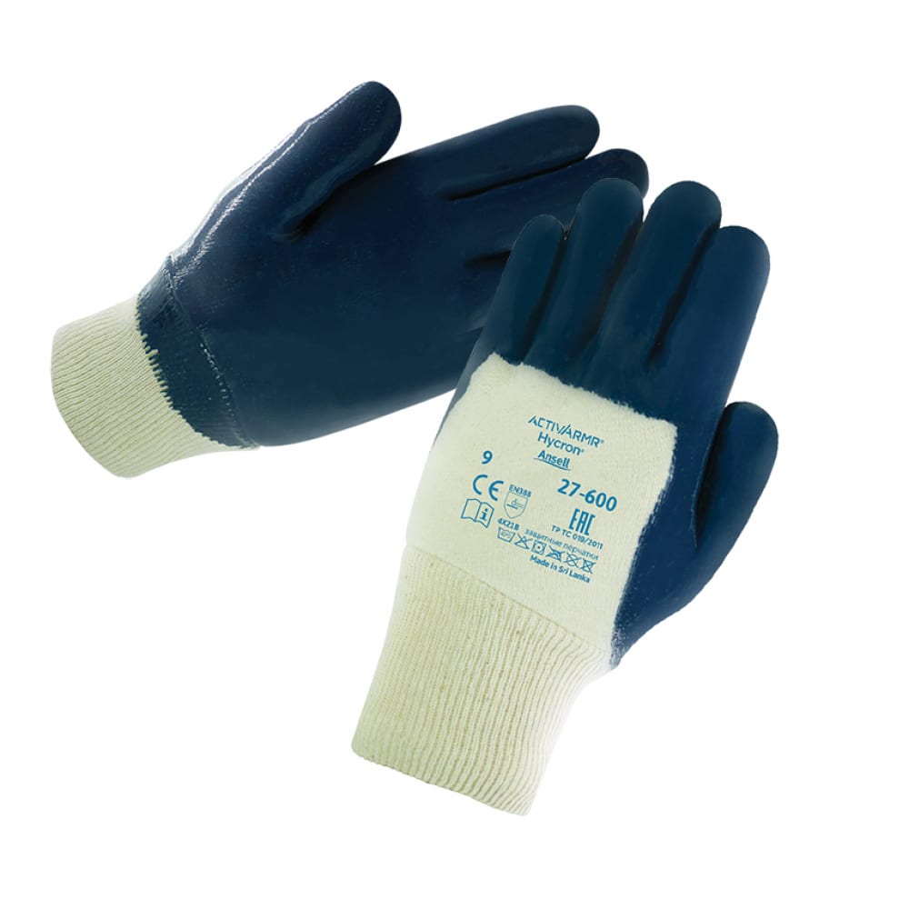Перчатки от механических повреждений Ansell противоударные антипорензые перчатки ansell