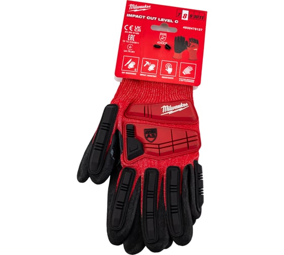 Изображение товара Перчатки с защитой от удара и сопротивлением порезам уровень 3 Milwaukee 8/M 4932478127