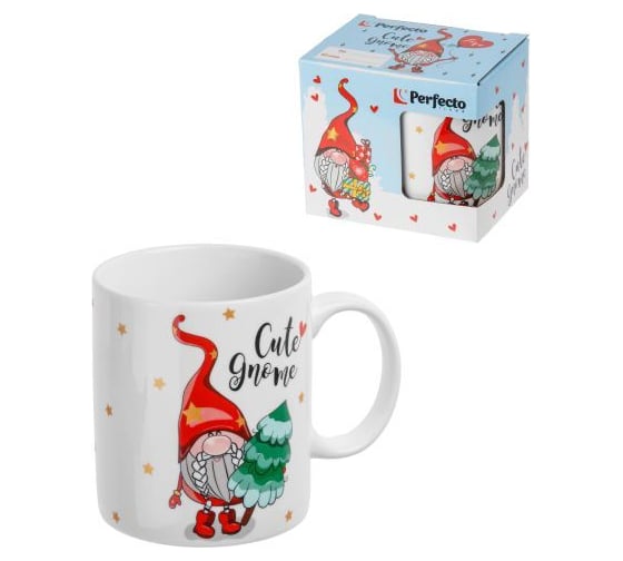 Изображение товара Кружка керамическая PERFECTO LINEA CUTE GNOME-1 в коробке, 350 мл 30-202521