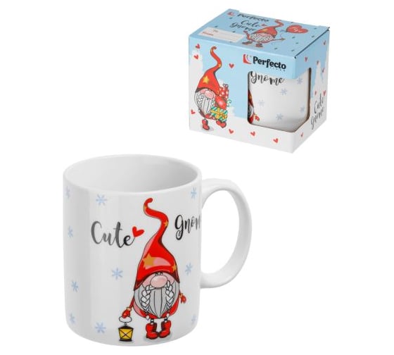 Изображение товара Кружка керамическая PERFECTO LINEA CUTE GNOME-4 в коробке, 350 мл 30-202524