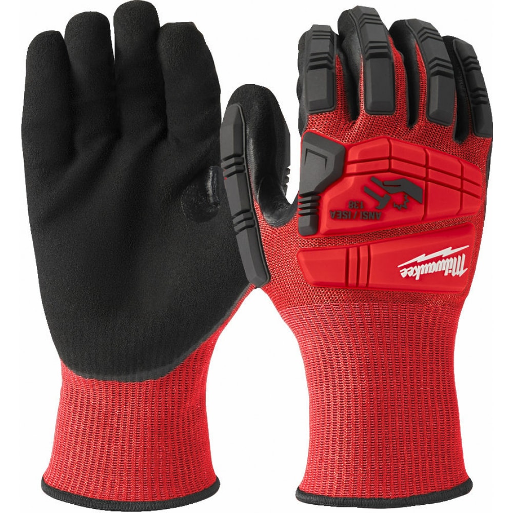 Перчатки Milwaukee, цвет красный/черный, размер XL