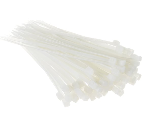 Изображение товара Кабельная стяжка (хомут) NORMA-RUS 7,6x350 мм, бесцветная, 100 шт НР-СТ8676350WH