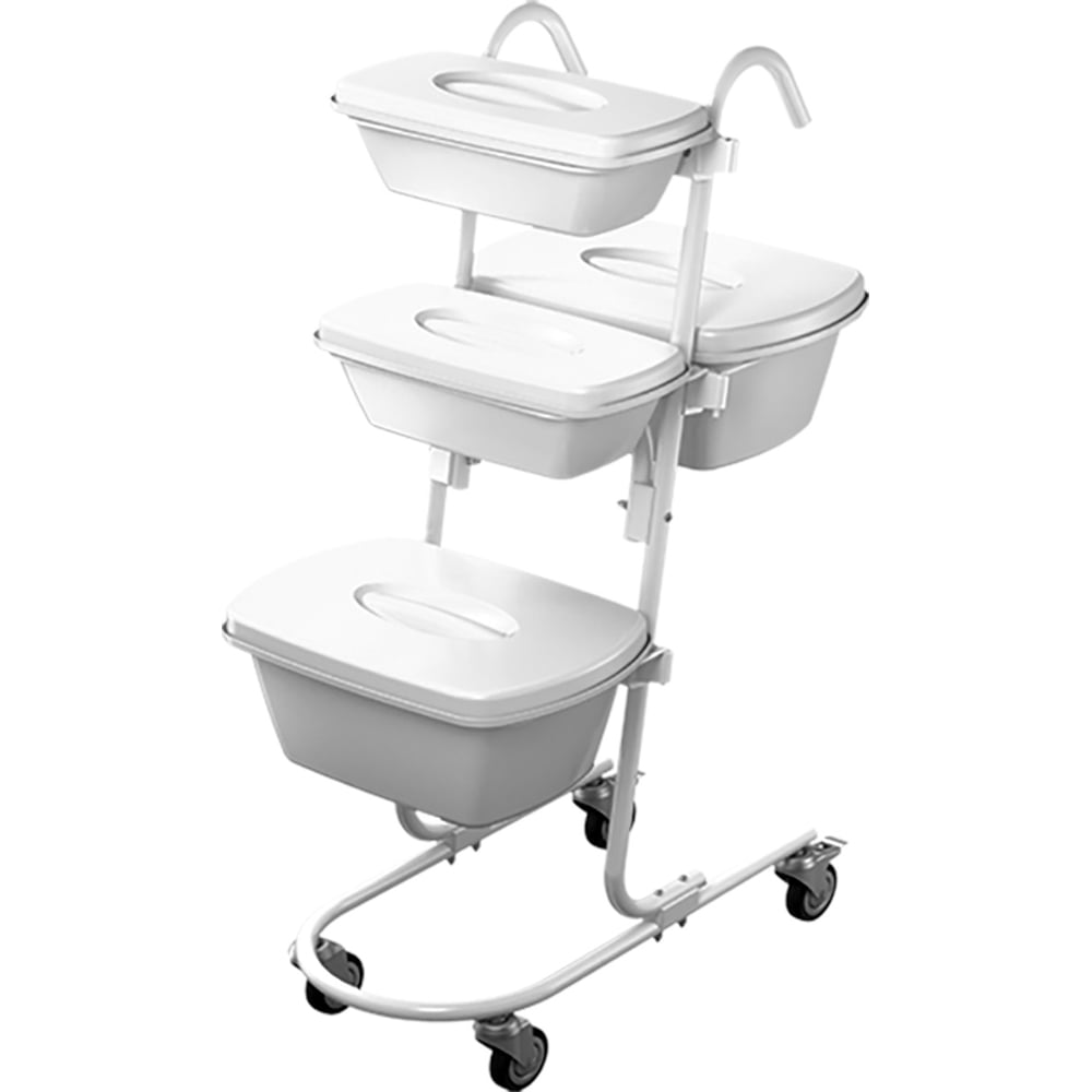 Изображение товара Тележка для контейнеров дезар КРОНТ ТК-01 с 4 полками и контейнерами