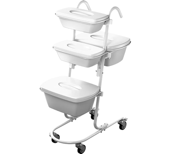 Изображение товара Тележка для размещения контейнеров дезар ТК-01-«КРОНТ» по ТУ 9452-033-11769436-2006 (с контейнерами КДС-«КРОНТ» по ТУ 9451-009-11769436-2001) 41220