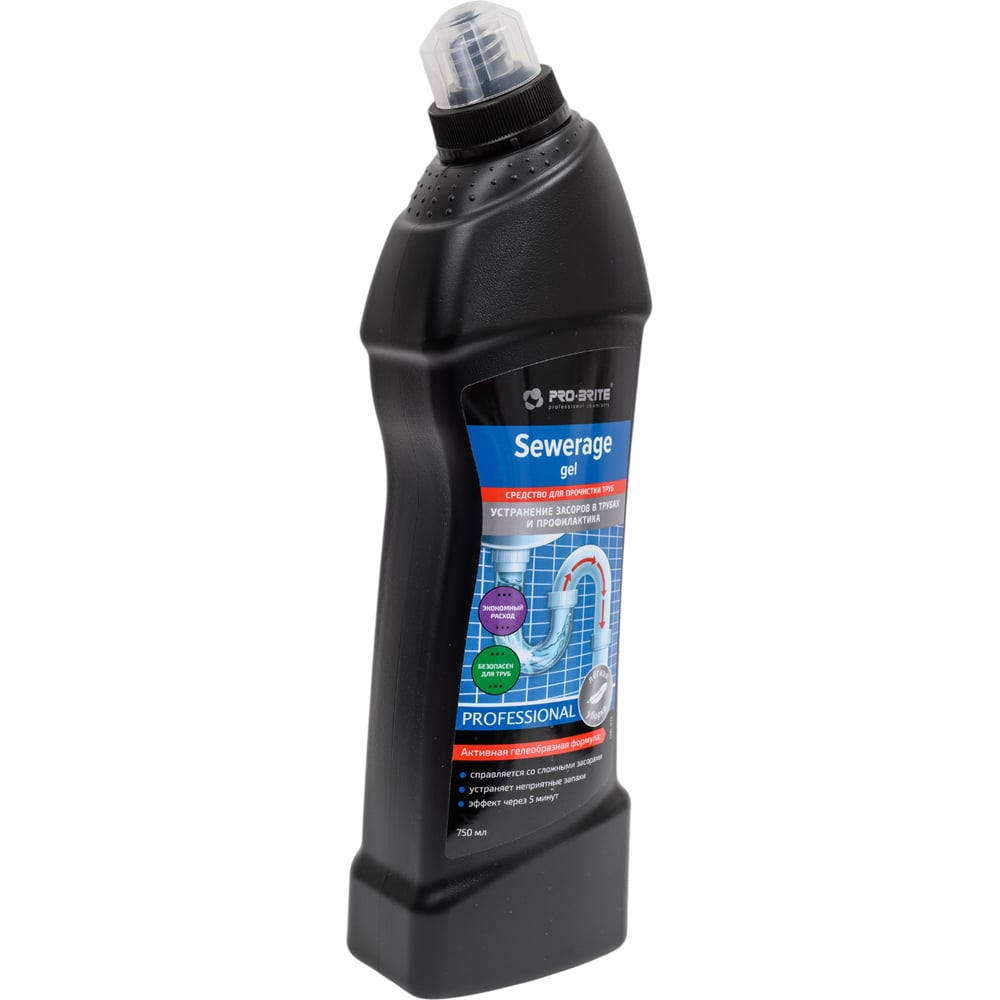 Изображение товара Средство для прочистки труб PRO-BRITE SEWERAGE GEL 750 мл