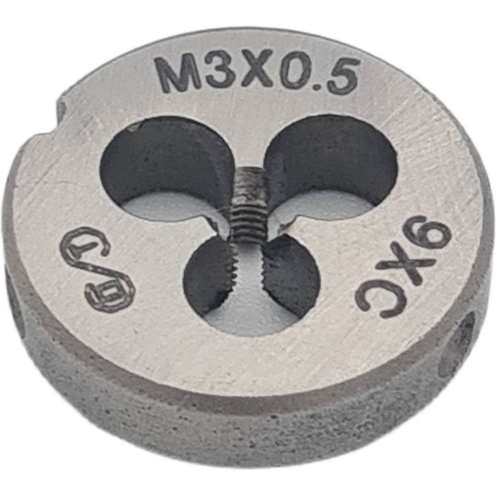 Изображение товара Плашка ОТ М 3x0.5 Ф20 9ХС метрическая резьба