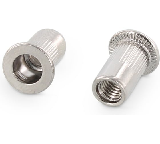 Изображение товара Резьбовая заклепка Metiz-A2 ART. 1025, М10x22 мм А2, цилиндр. борт с насеч. нерж. 10 шт. 102521022 10