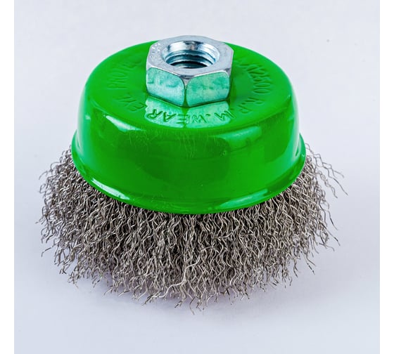 Изображение товара Щетка чашечная 13-165 75 мм; M14 для УШМ, ворс гофр нерж сталь EuroBrush EB-ISS2
