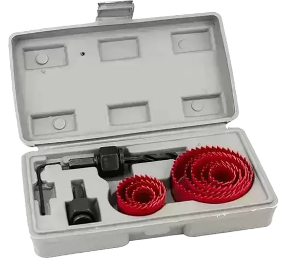 Изображение товара Набор кольцевых пил коронок 11 предметов 19/22/30/32/38/44/51/64 Strong СTК-05001964