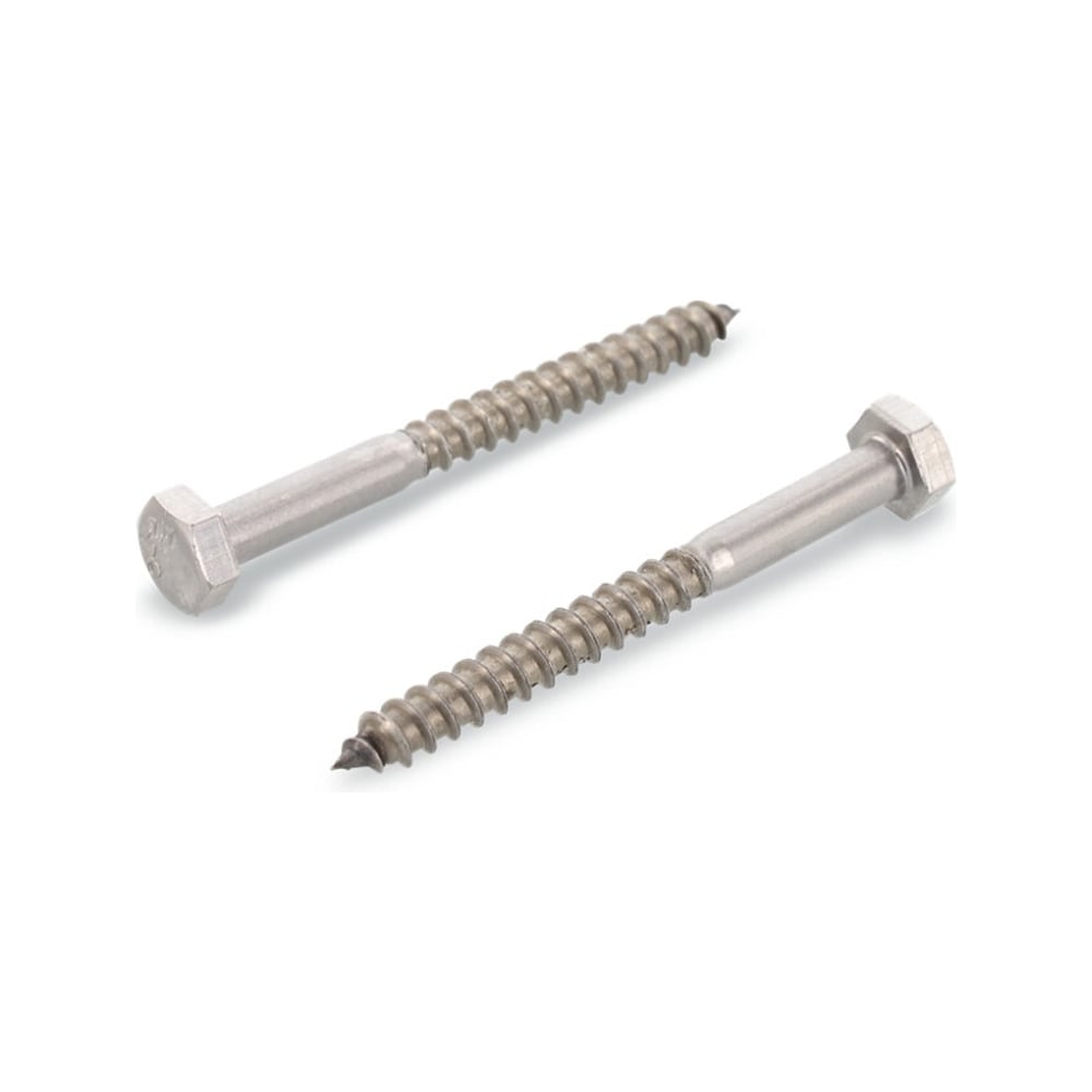 Изображение товара Саморез сантехнический Metiz-A2 DIN571 M12x220 мм, нержавеющий, острый наконечник