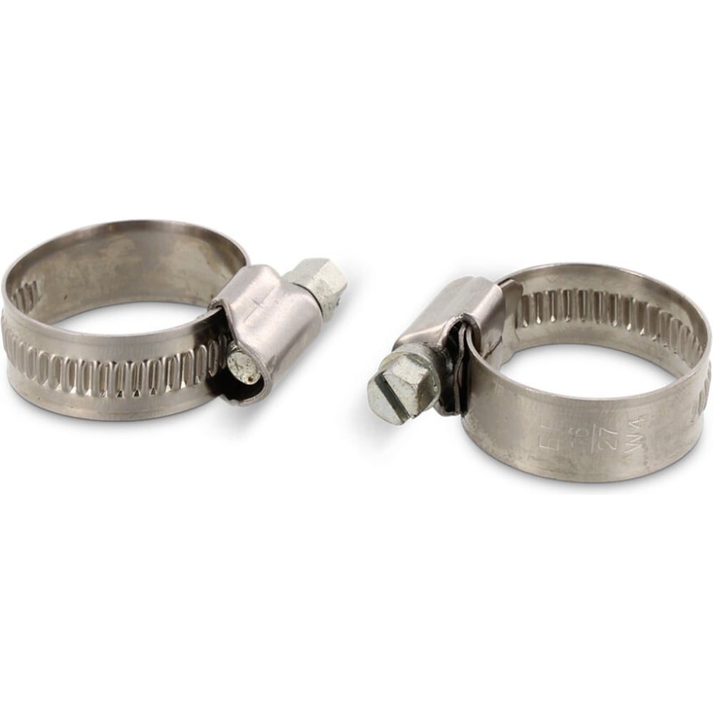 Изображение товара Хомут винтовой Metiz-A2 DIN 3017 32-50/12 нержавеющий червячный