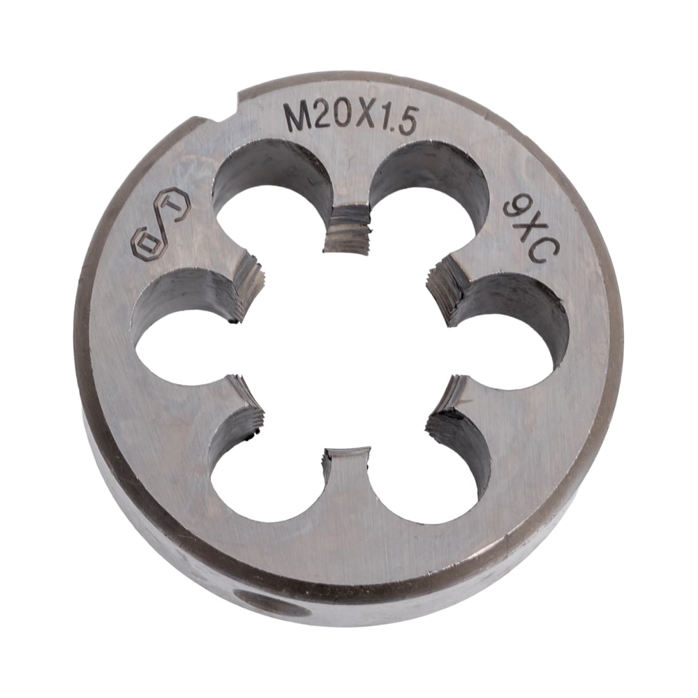 Изображение товара Плашка М20x1,5 9ХС 6g для нарезки внутренней резьбы металлических деталей