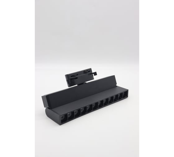 Изображение товара Светильник светодиодный линейный трековый truEnergy линзованный однофазный поворотный 20W L222мм алюминий черный 24061