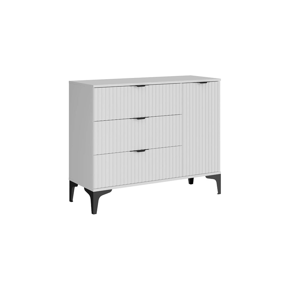 Изображение товара Комод Ridberg ANDRE 3Я/1Д белый черный современный стиль