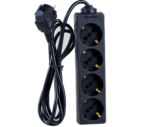 Изображение товара Удлинитель ExeGate ECE-4-1.8B 4 евророзетки с заземлением, 1.8м, черный 285810