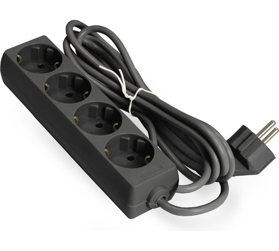 Изображение товара Удлинитель ExeGate ECE-4-3B 4 евророзетки с заземлением, 3м, черный 285813