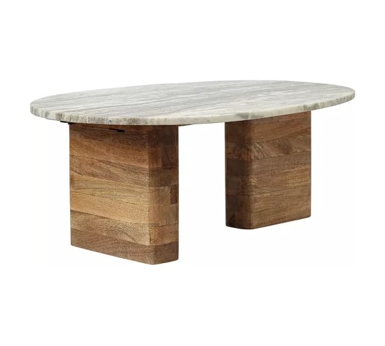 Изображение товара Столик кофейный Bergenson Bjorn Torhill, 75x52 см, бежевый/мрамор BB0000863