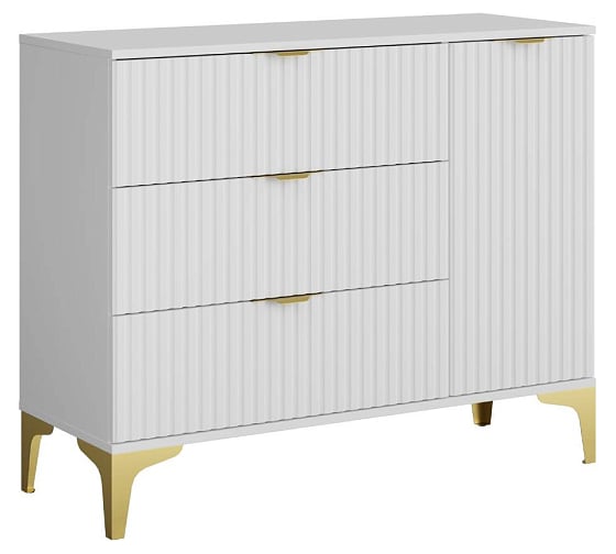 Изображение товара Комод Ridberg ANDRE 3Я/1Д Белый/Золото 1214771