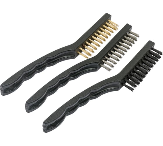 Изображение товара Набор щеток для зачистки поверх РемоКолор нерж. сталь, латун. сталь, полипропилен, 3шт. 11-2-023