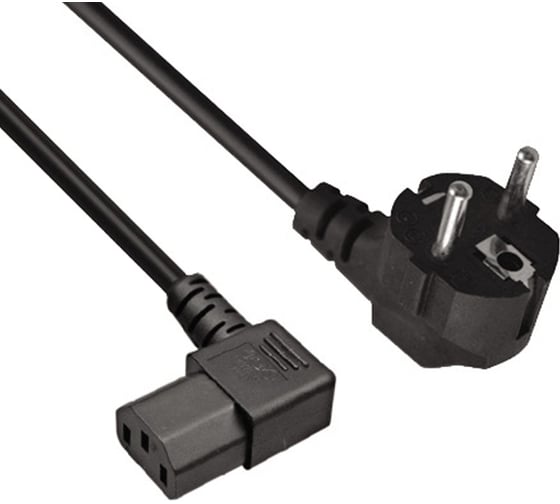 Изображение товара Кабель питания OfficePC PC-1,8 450W Евровилка Schuko - C13 угловой, черный, 1.8м ExeGate 297777