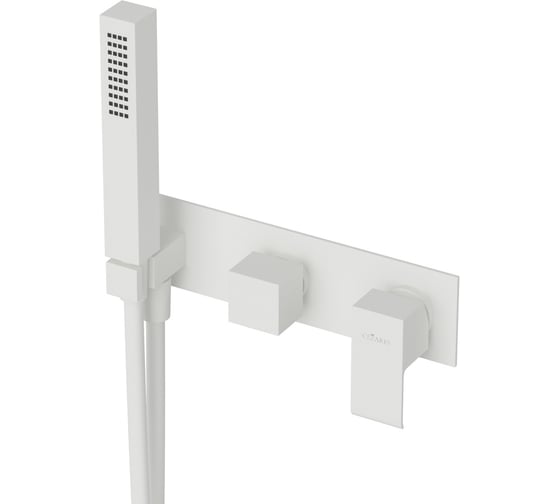 Изображение товара Встраиваемый смеситель для ванны и душа CEZARES однорычажный, на 3 выхода, в комплекте с ручным душем PORTA-VDM2-BIO