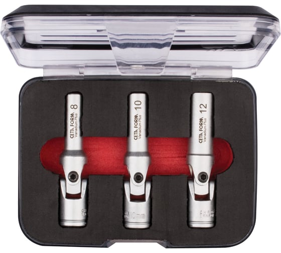 Изображение товара Набор шарнирных головок Ceta Form для свечей накаливания 3/8" 3 предмета, N13-10P03