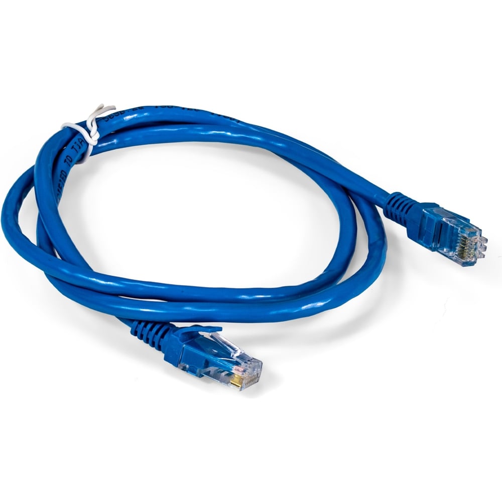 Изображение товара Патч-корд ExeGate UTP-RJ45-RJ45-C6-1М-BL синий категория 6 короткий кабель
