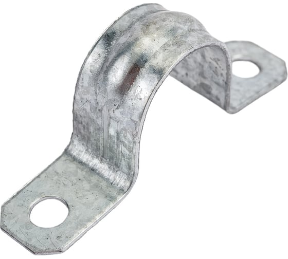 Изображение товара Металлическая двухлапковая скоба EKF d21-22 мм, 10 шт. PROxima sm-2-21-22-r