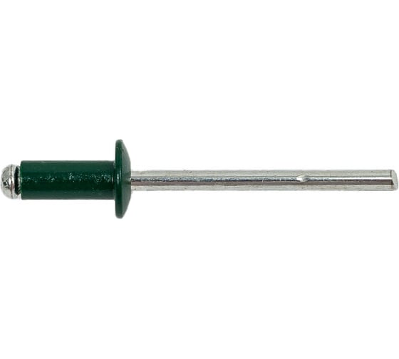 Изображение товара Заклепка вытяжная Госкреп ал./ст. 4,0x10 RAL 6005 зеленый мох 22 шт. 8-0011870