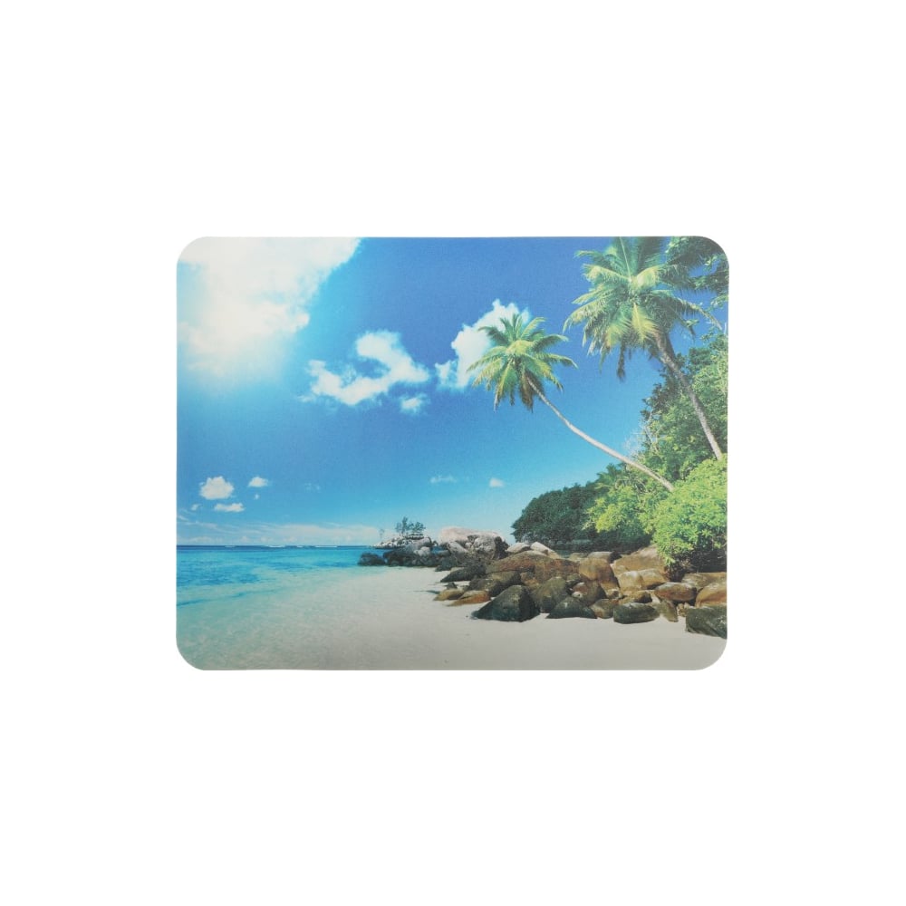 Изображение товара Коврик для мыши BURO BU-M10012 мини рисунок пляж 230x180 мм