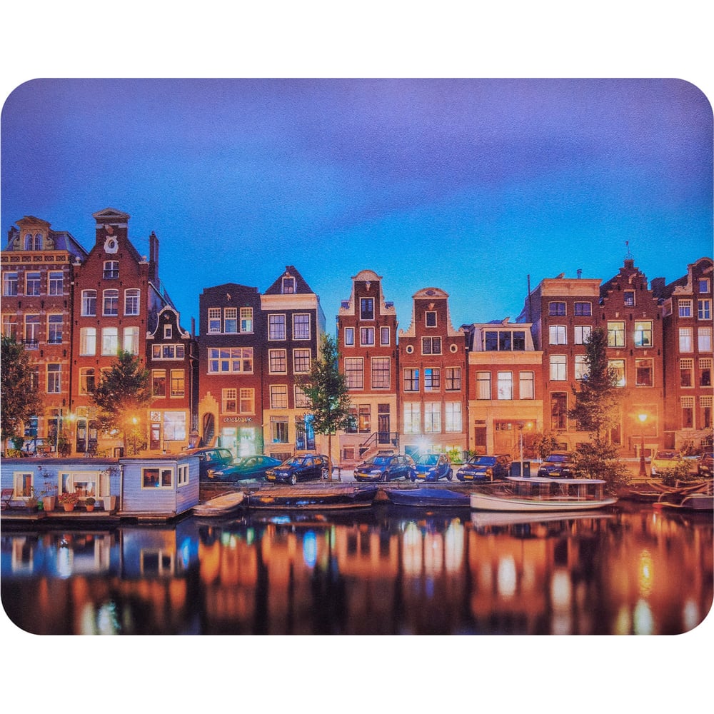 Изображение товара Коврик для мыши BURO BU-M10034 мини рисунок Амстердам 230x180 мм