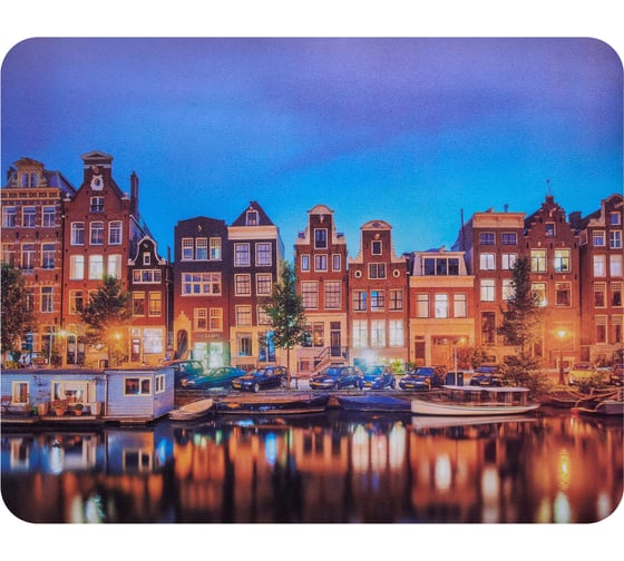 Изображение товара Коврик для мыши BURO BU-M10034 Мини рисунок/Амстердам 230x180x2 мм 817308