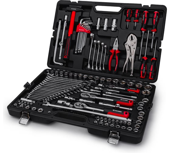 Изображение товара Набор ручных инструментов RUNTEC TECHNIC 142 предмета 1/2, 3/8, ¼ RT-HT142T