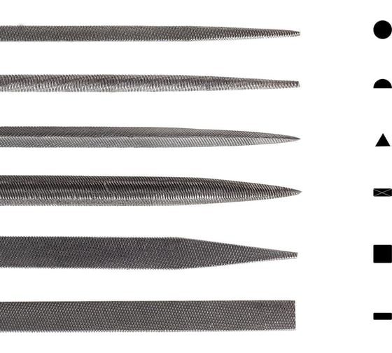 Изображение товара Набор надфилей Libraton сменные 6 шт, с ручкой 911102