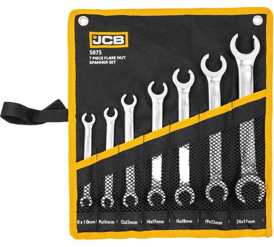 Изображение товара Набор ключей разрезных JCB 7 предметов JCB-5075(61297)