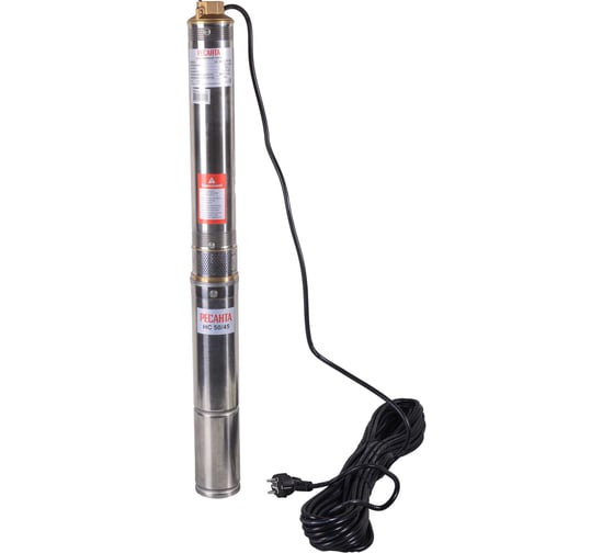 Изображение товара Скважинный насос Ресанта НС 50/45 (d.75 mm, кабель 20 м) 77/3/3