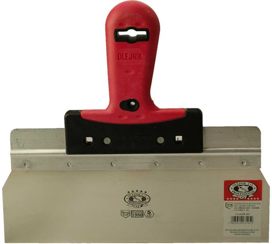 Изображение товара Шпатель фасадный Olejnik нержавеющее широкое лезвие 280мм ручка 2-комп 123628-2K