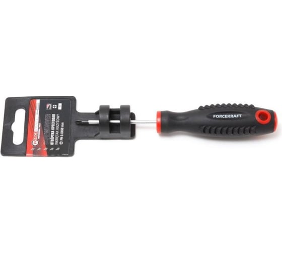 Изображение товара Отвертка крестовая магнитная Forcekraft Profi S2 PH0.0х60мм, на пластиковом держателе FK-70300060(28216)