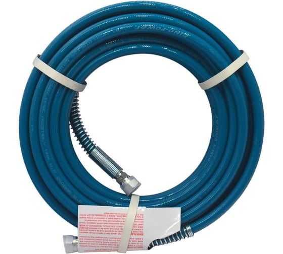 Изображение товара Рукав окрасочный высокого давления Dino-Power 1/4 NPSM, 250 бар бирюзовый, 7,5 метров DP-637H05-7,5B