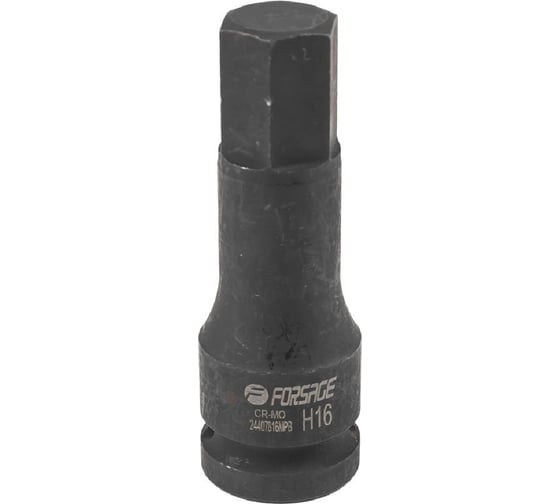 Изображение товара Головка-бита 6-гранная ударная Forcekraft 16 мм, 1/2"DR FK-24407816MPB(27062)