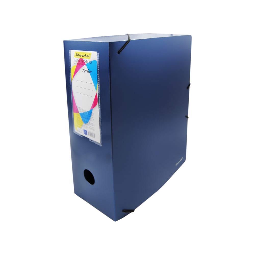 Изображение товара Архивная папка Silwerhof Perlen 311916-74 с резинкой A4 синяя металлик