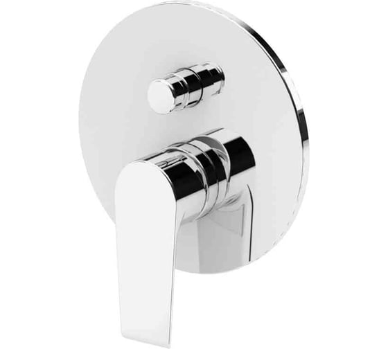 Изображение товара Встраиваемый однорычажный смеситель с переключателем на 2 выхода CEZARES исполнение хром NAUTIC-VDIM-01