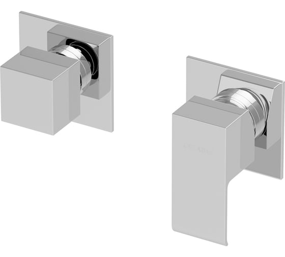 Изображение товара Встраиваемый однорычажный смеситель с поворотном переключателем на 3 выхода CEZARES исполнение хром PORTA-VDIM3-M-01