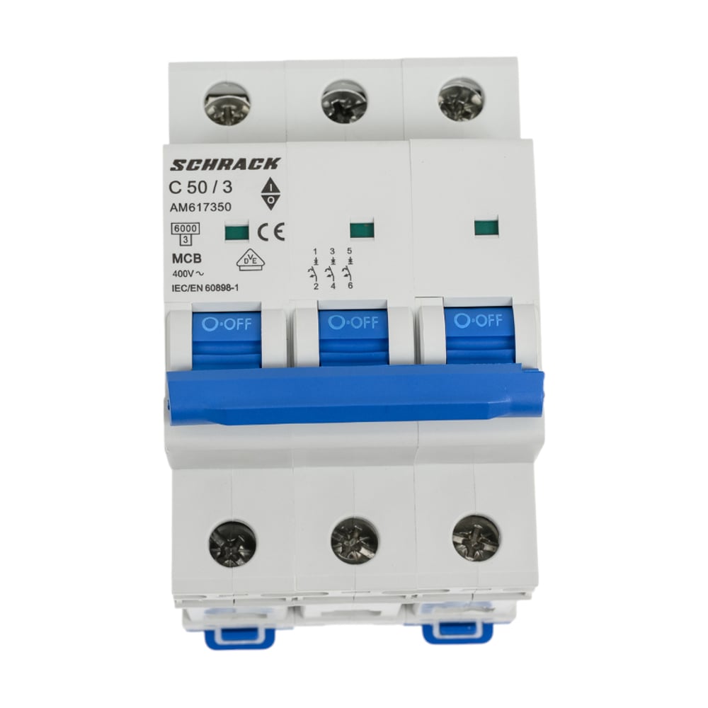 Изображение товара Автоматический выключатель Schrack Technik AM 6кА 3P С 50A