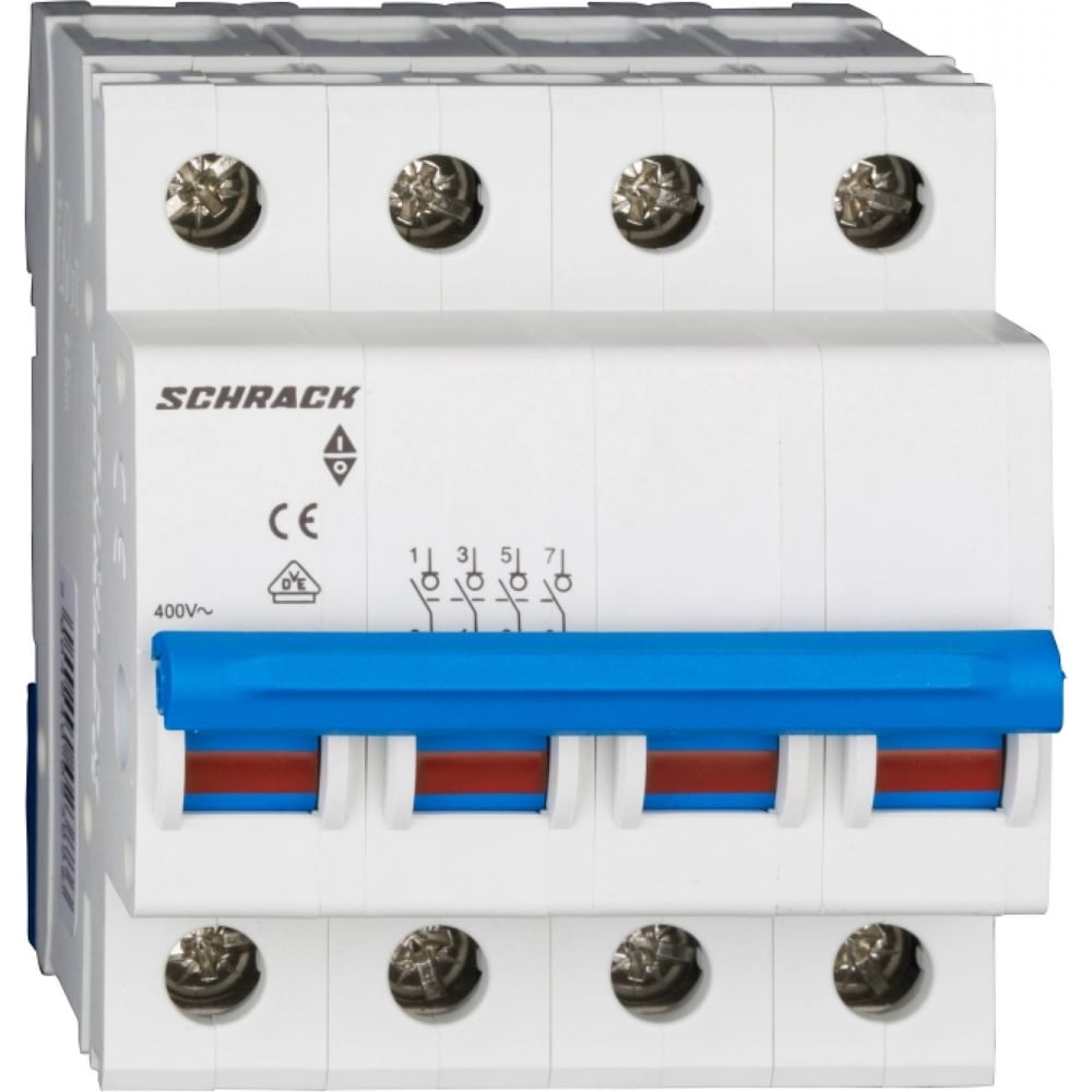 Изображение товара Автоматический выключатель Schrack Technik 4P 63A AZ200264 для защиты электроцепей