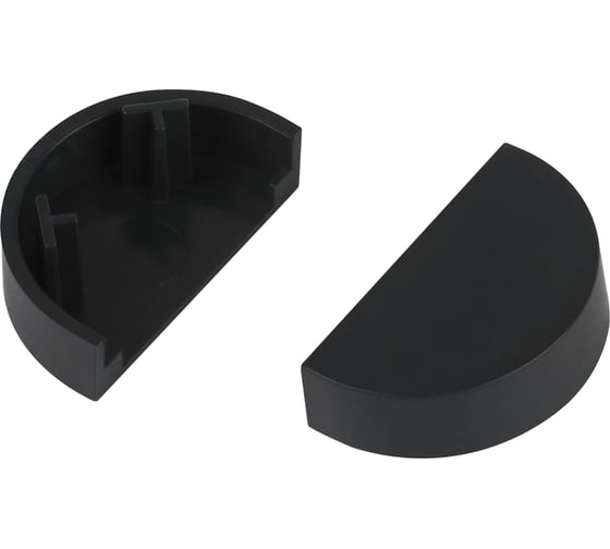 Изображение товара Заглушка для полукруглого кабельканала ЭРА ECKK2012GR графит 20x12мм 2шт/комплект Б0064903
