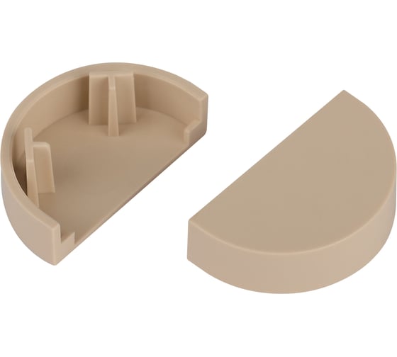 Изображение товара Заглушка для полукруглого кабельканала ЭРА ECKK2012B бежевая 20x12мм 2шт/комплект Б0064953